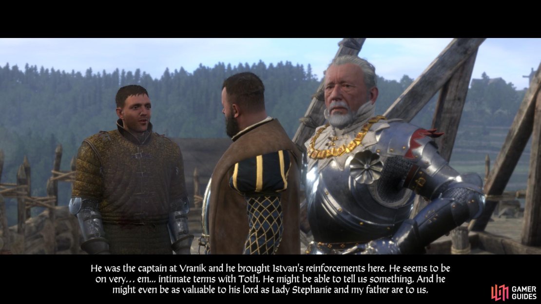 With the trebuchet still in working order, Henry suggests that Sir Divish attempt to exchange hostages with Istvan Toth.