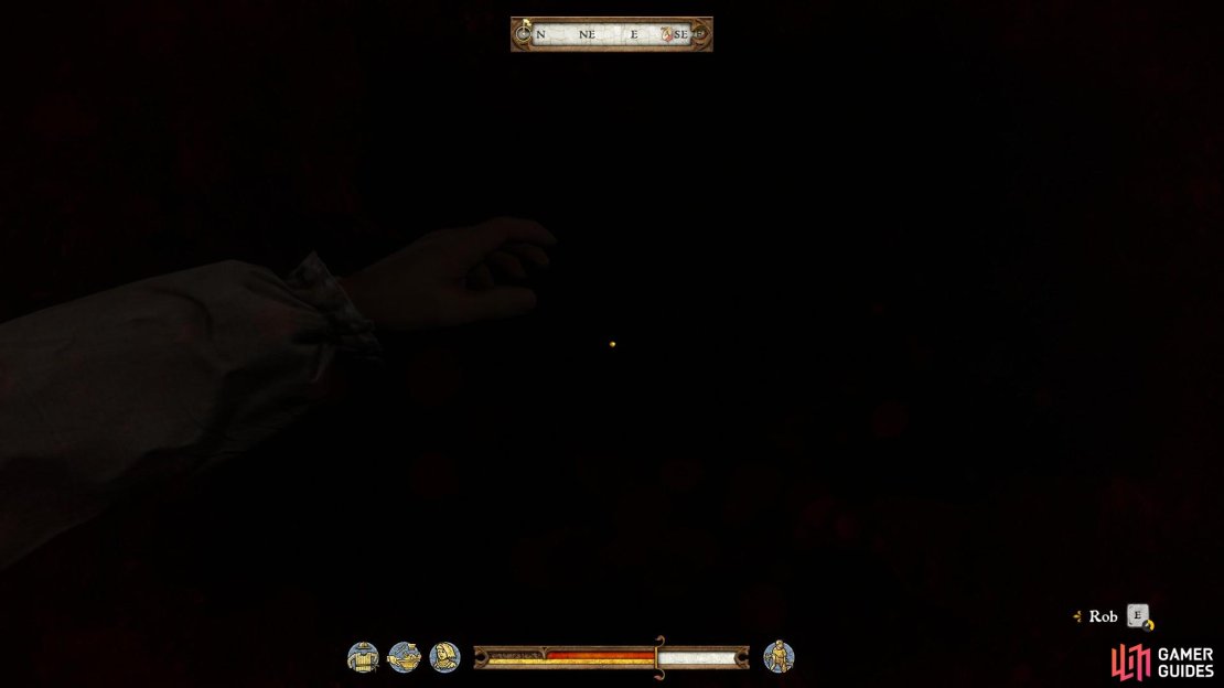 Look out for the ‘rob’ icon in the bottom right of the screen to know when you have found the chest.