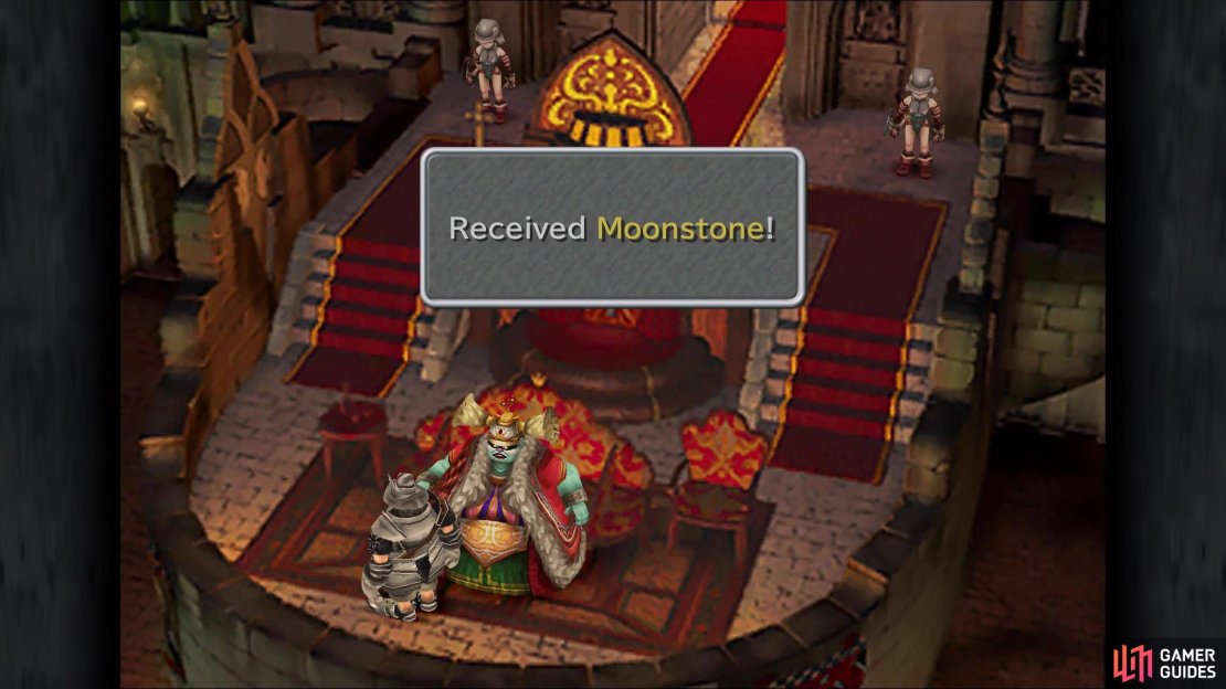 Don&rsquo;t forget to speak with Brahne when you gain control of Steiner at first to get the Moonstone you got for impressing 100 Nobles