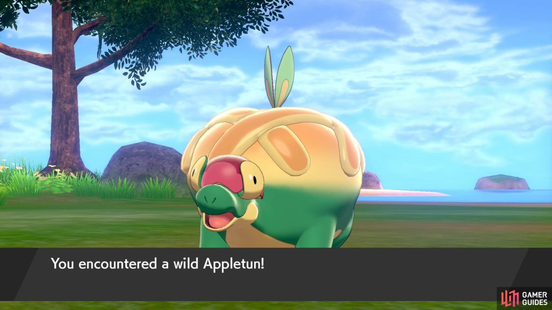 If you’re lucky, a Flapple or Appletun can fall out of the berry tree.