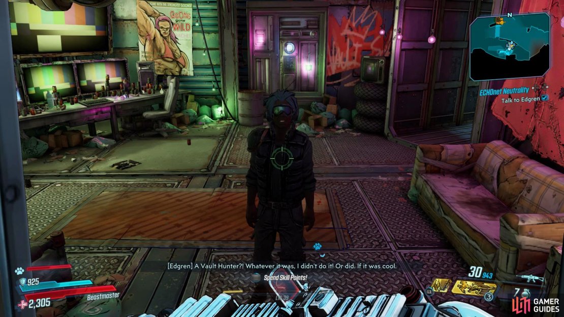 Speak with Edgren at Roland&rsquo;s Rest.