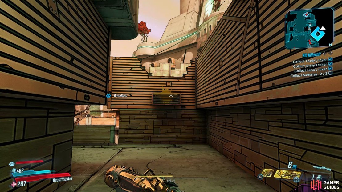 Once you&rsquo;ve taken out Lena head towards the waypoint nearby and use this path behind the building,