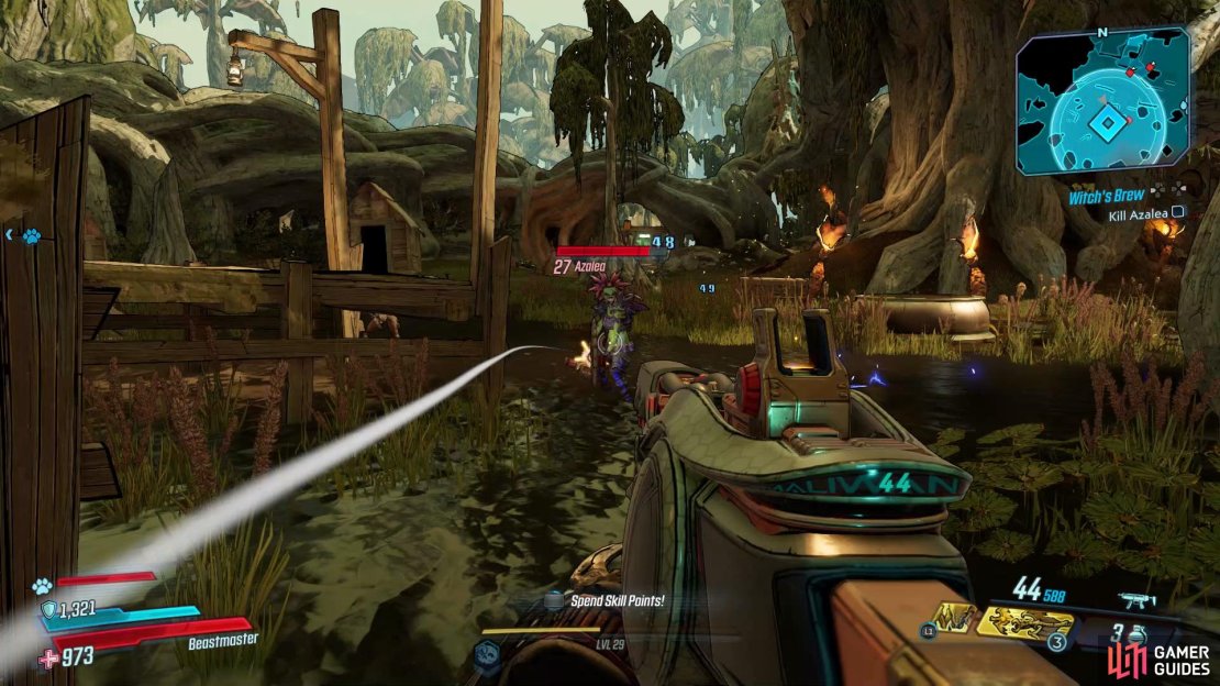 Once you&rsquo;ve destroyed all the Vats in the camp, head over to the center and take out Azalea.