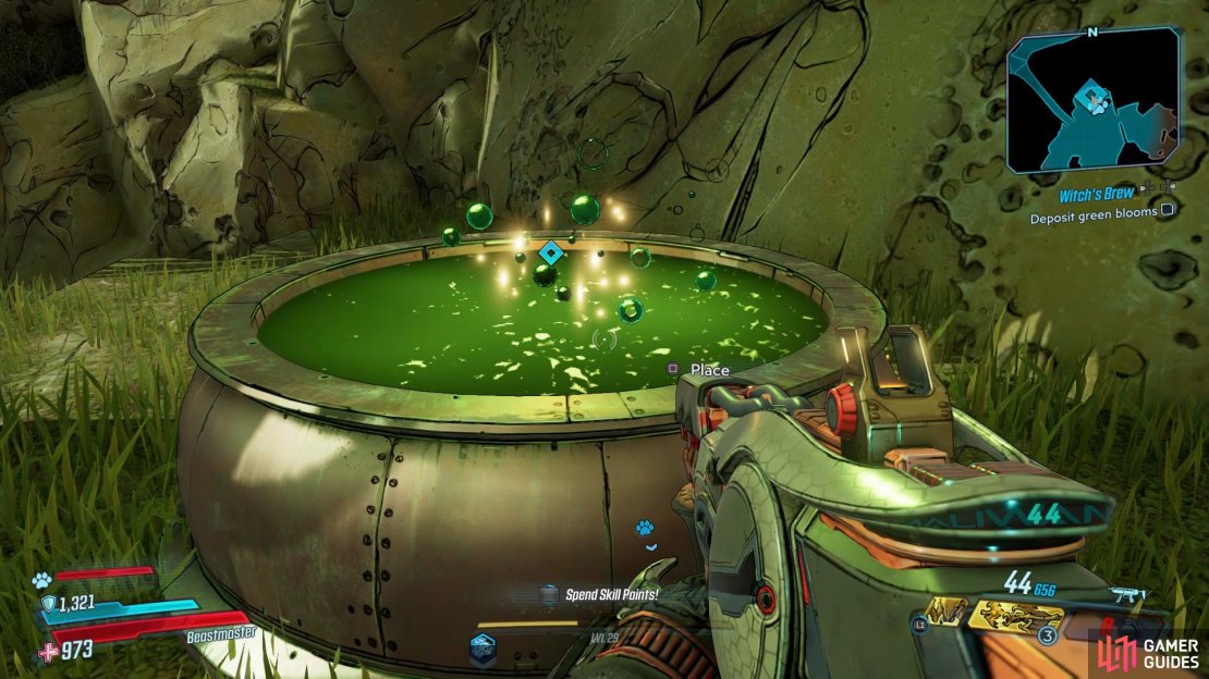 Deposit the Red and Green Blooms into Azalea&rsquo;s Vat.
