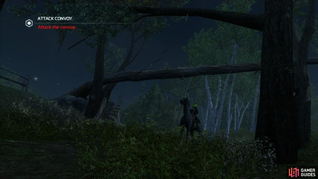 When you arrive at the destination, examine the clues in the nearby area and after examining enough of them, a scene will play and when it ends you will have completed the mission. Return to the Frontiersmen’s campfire or tavern to pick up the next quest.