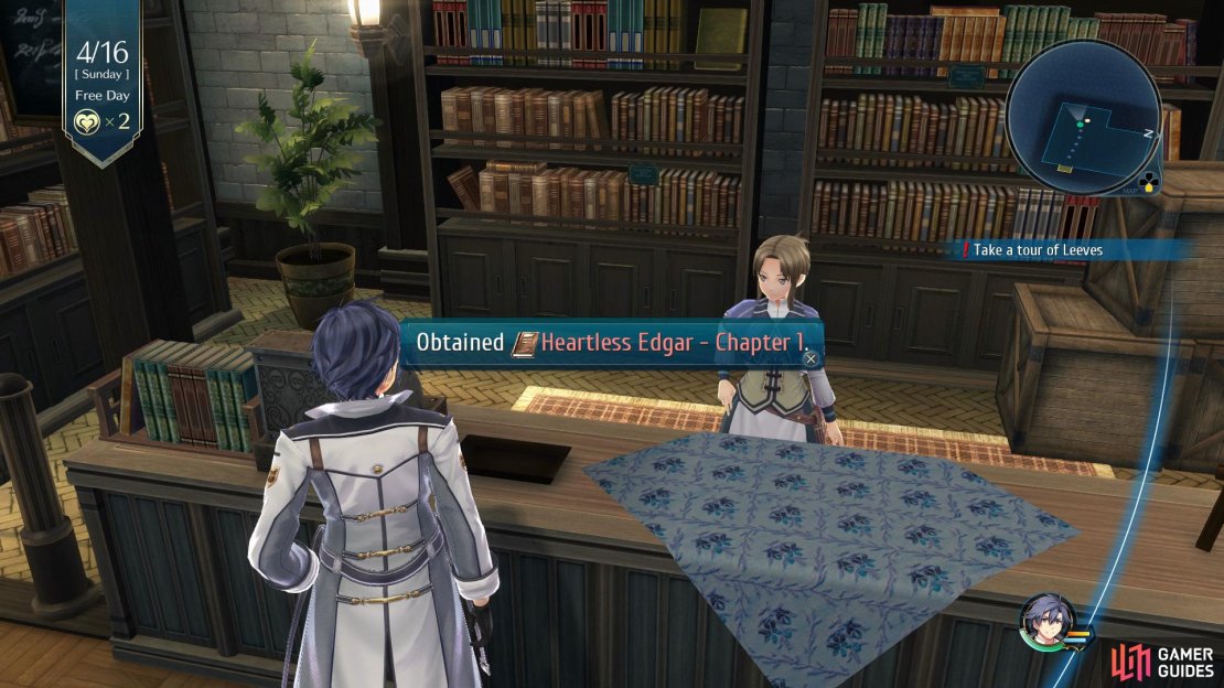 Speak with Rachel to obtain the the Heartless Edgar - Chapter 1 Book 