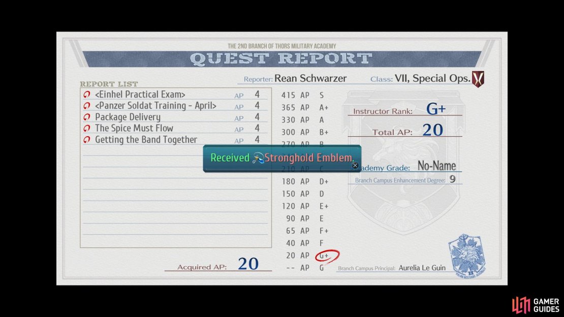 Upon wrapping up the Free Day you&rsquo;ll be given the Quest Report. 