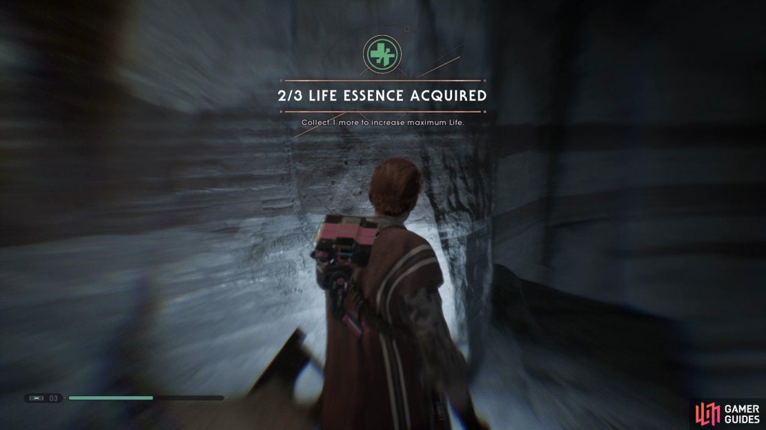 Head to the Subterranean Refuge to find the first Life Essence.