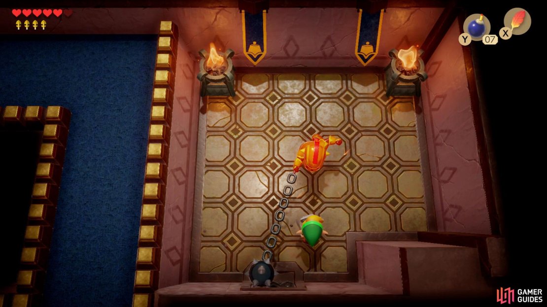 Wait for the Knight to get his ball stuck in the wall and then attack him.