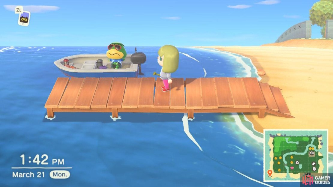 Kapp&rsquo;n can be found on your pier, which is in a different location on every island but finally has some purpose.
