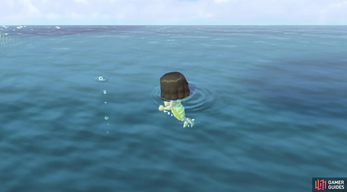 Bubbles indicate that sea creatures are just below the surface!