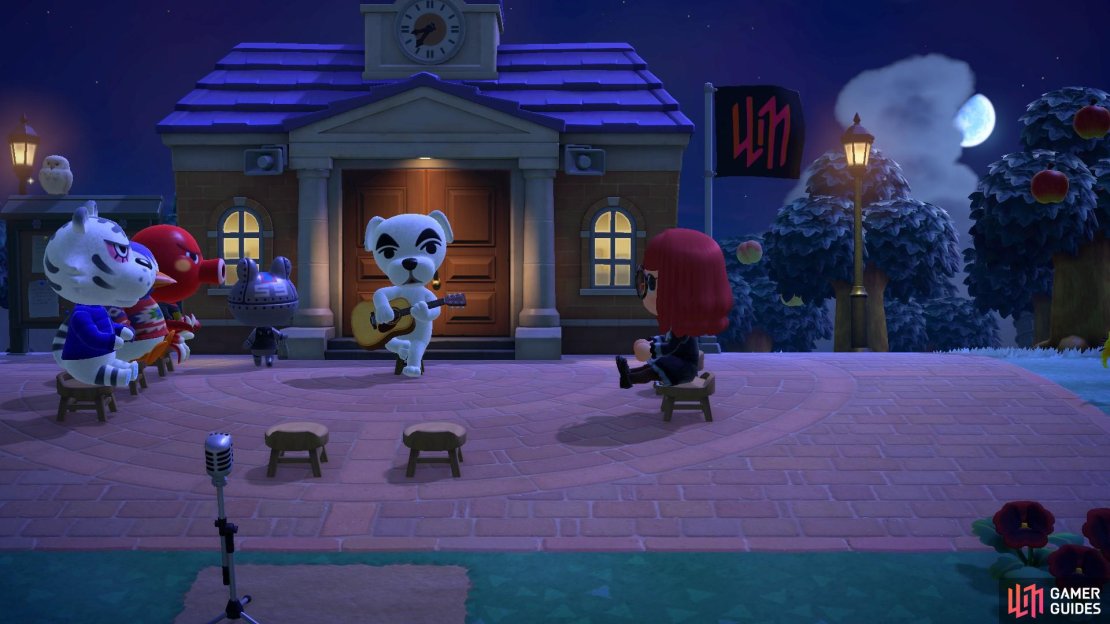 Throughout the day, your villagers will sit and have a listen to K.K.&rsquo;s tunes.