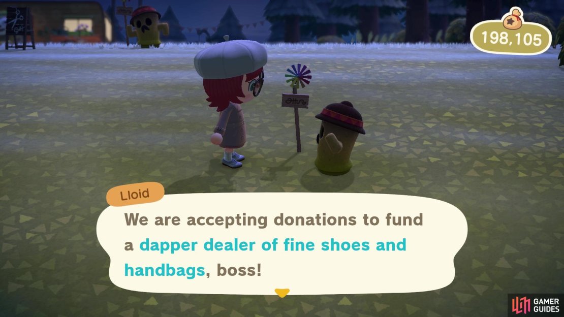 You&rsquo;ll need 100,000 Bells for Kick&rsquo;s shop!