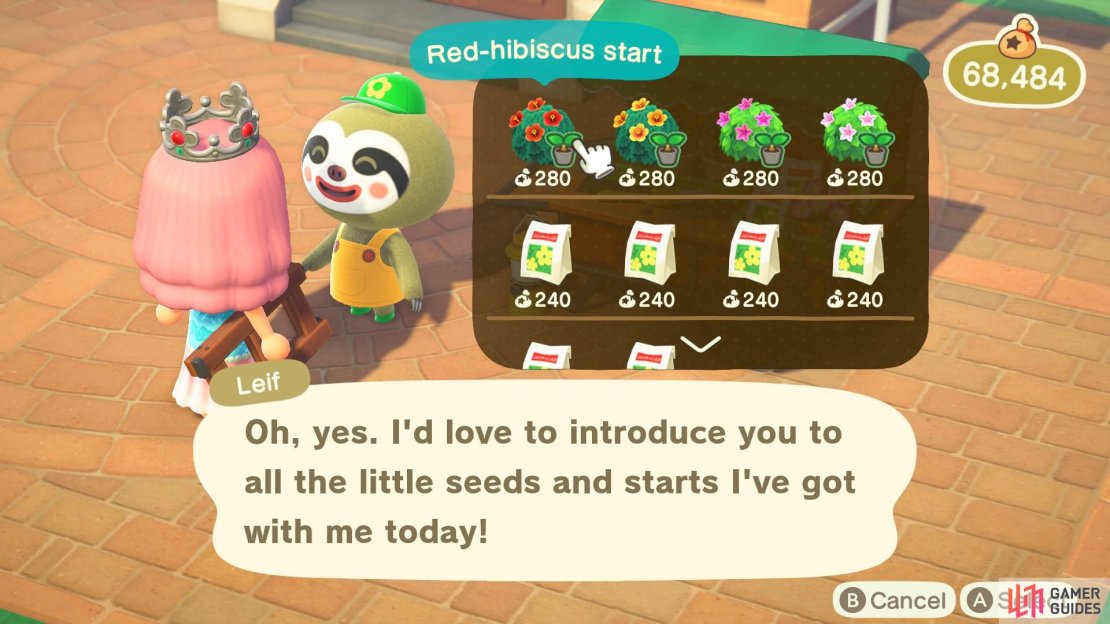 Leif sells shrubs and rare flower seeds.