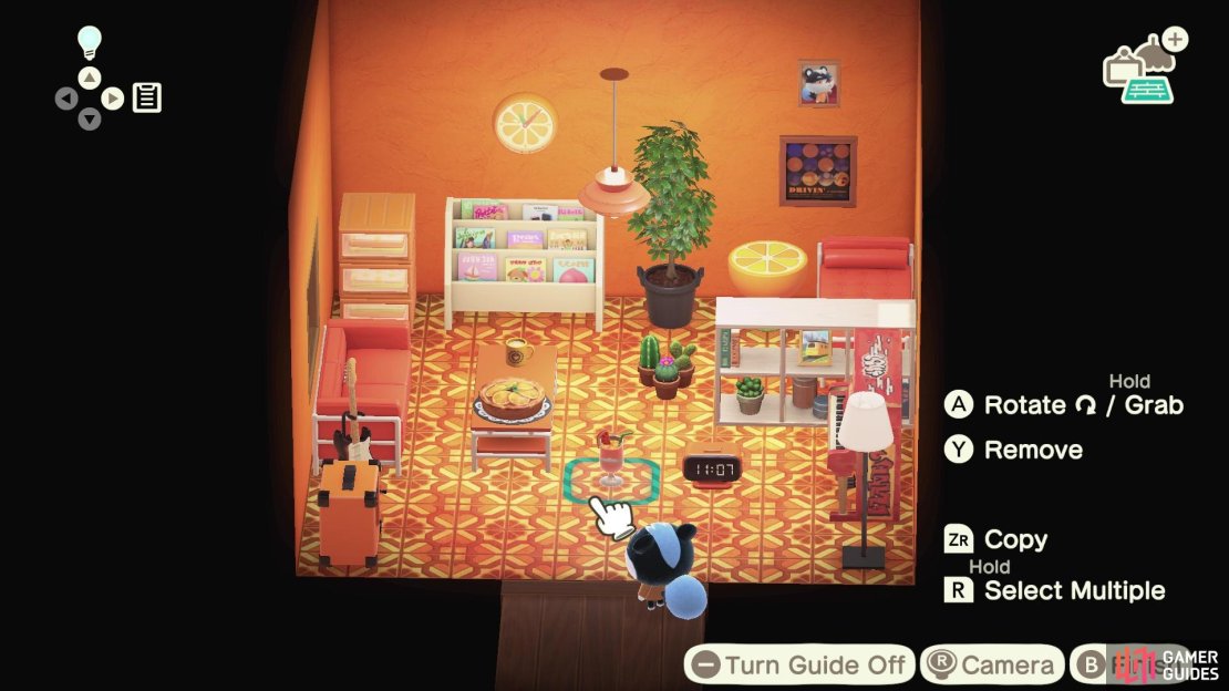 You’ll have lots of different orange furniture at your disposal.