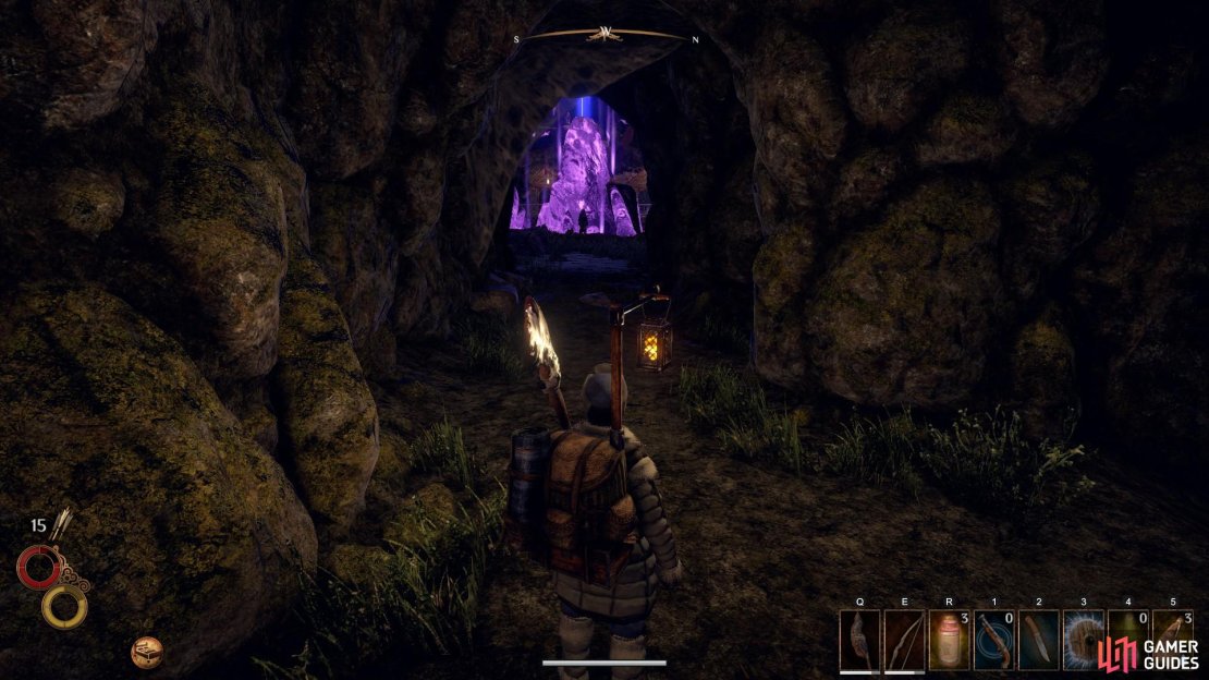 Speak with the watcher in the distance for some contextual information about the chamber.