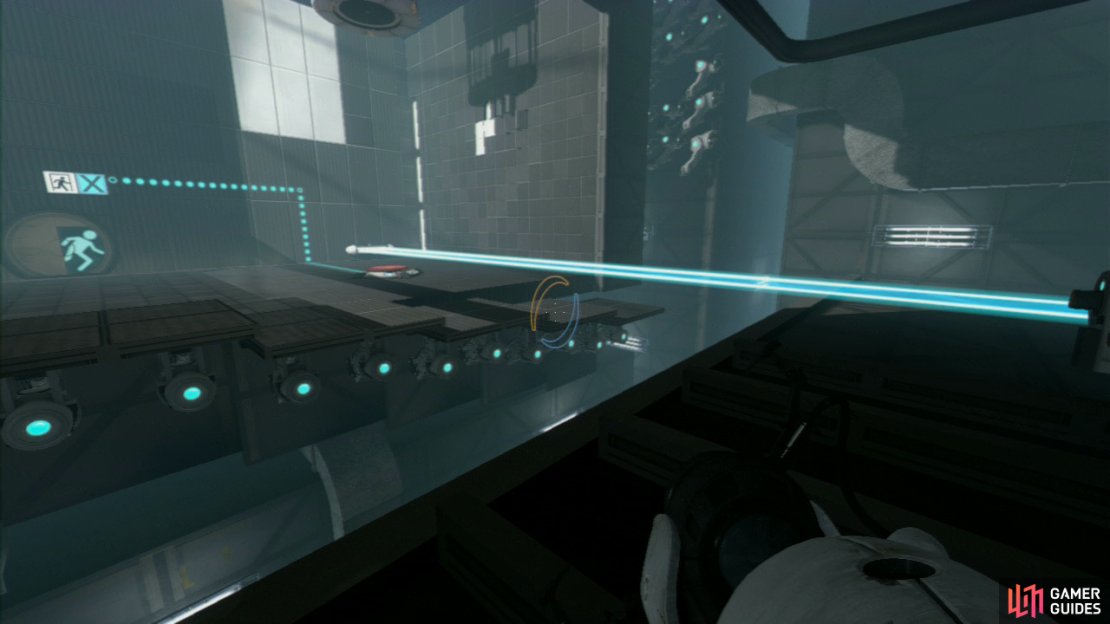If you&rsquo;re after the Cheevo/Trophy then cross the bridge to the room (then restart from the last checkpoint as it&rsquo;s a dead end - literally). Otherwise, run down the light bridge away from the fake chamber.