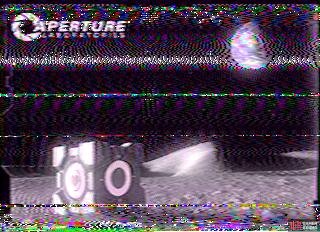 There are two sets of very cunningly hidden images contained within specific audio files in Portal 2. The first set can be located in Chapter 2, Chamber 6 where you can pick up a radio from the junk and take it to the rat mans room for the &lsquo;Final Transmission&rsquo; Achievement/Trophy.  However&hellip; if you record the loud audio noise of the actual transmission and play it back on a special piece of computer software (such as MMSSTV), it can turn the sound file into an image and, wouldn&rsquo;t you know it? Valve have created the sound file so it displays a particular image (see above). But it doesn&rsquo;t end there, oh no&hellip;