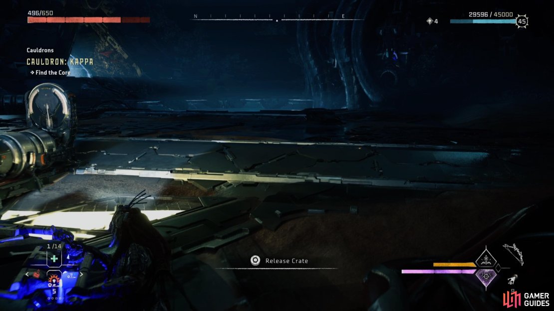 When you get stuck, look around to see if there&rsquo;s a crate you can move or use your Pullcaster on.