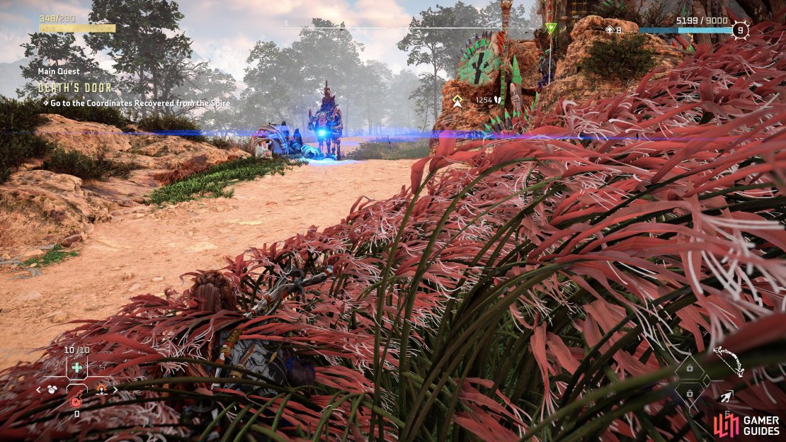 There&rsquo;s only one way in. Hide in the tall grass to avoid being seen.