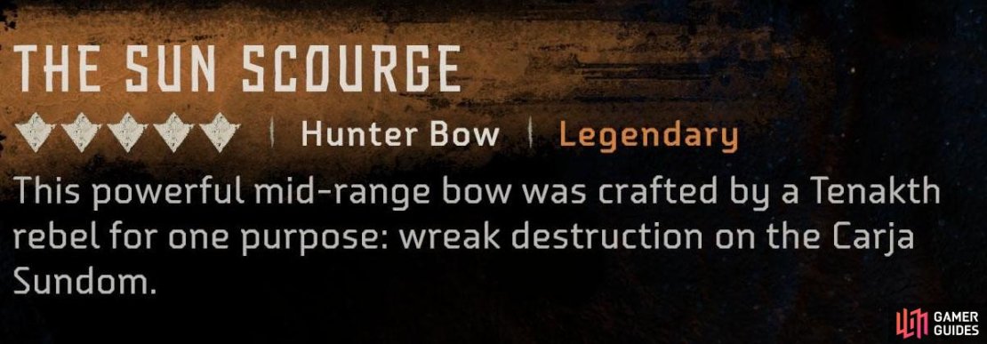 It&rsquo;s one of two Legendary Hunter Bows in the game.