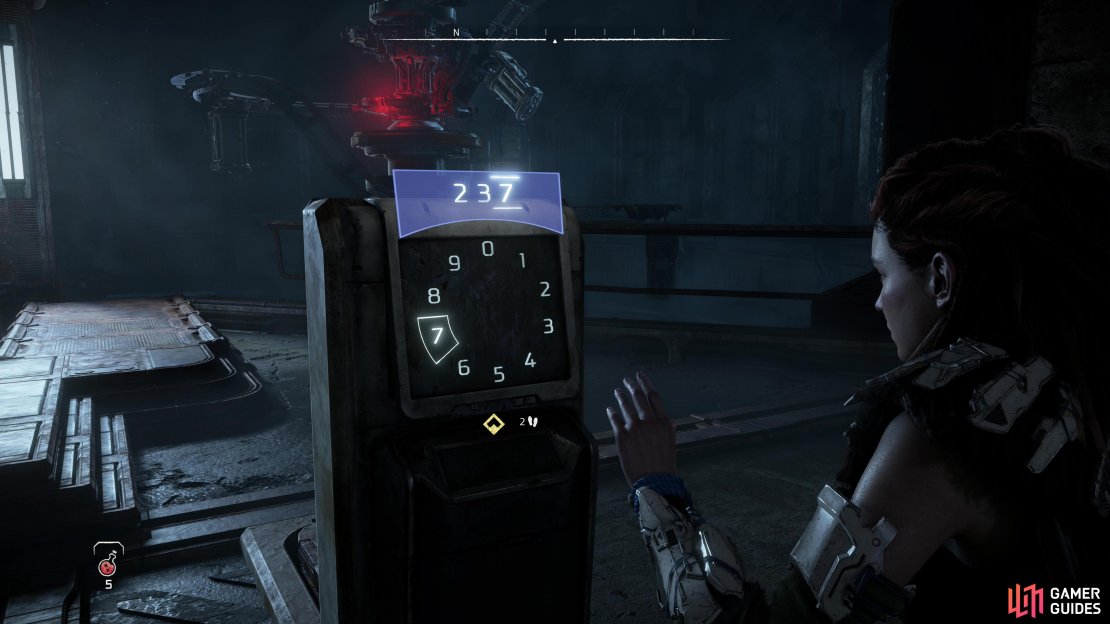 Go through the ruins below, entering the code &ldquo;237&rdquo; into the console.