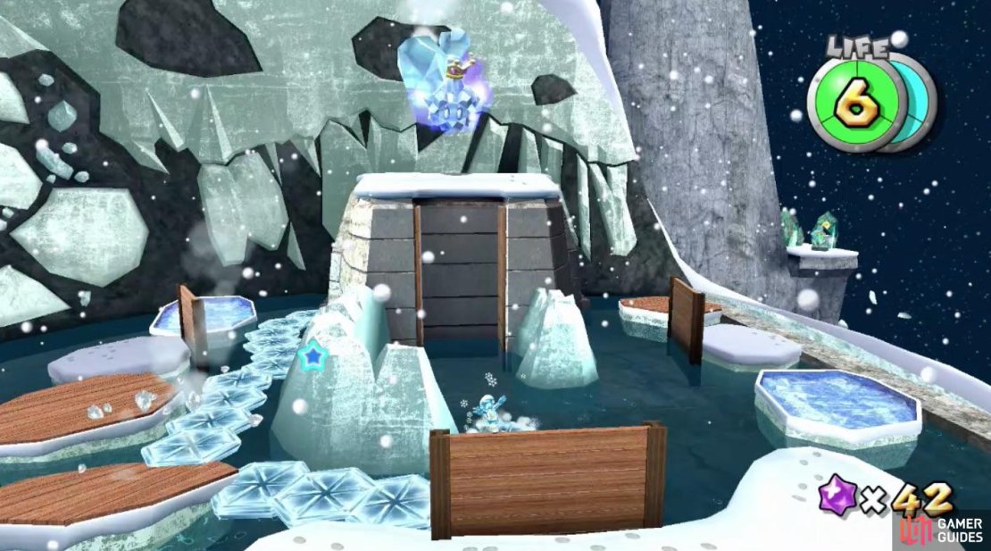 The Ice Flower is hidden within the back left of Baron Brrr&rsquo;s platform. Use it to reach him and get up close!