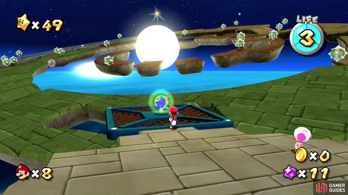 to reach the Power Star, you&rsquo;ll need to follow the spiral path!