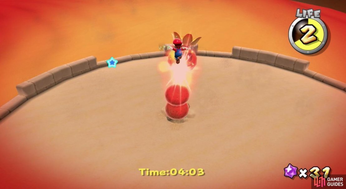 After hitting Pokey&rsquo;s body once just go straight for the head to defeat him!