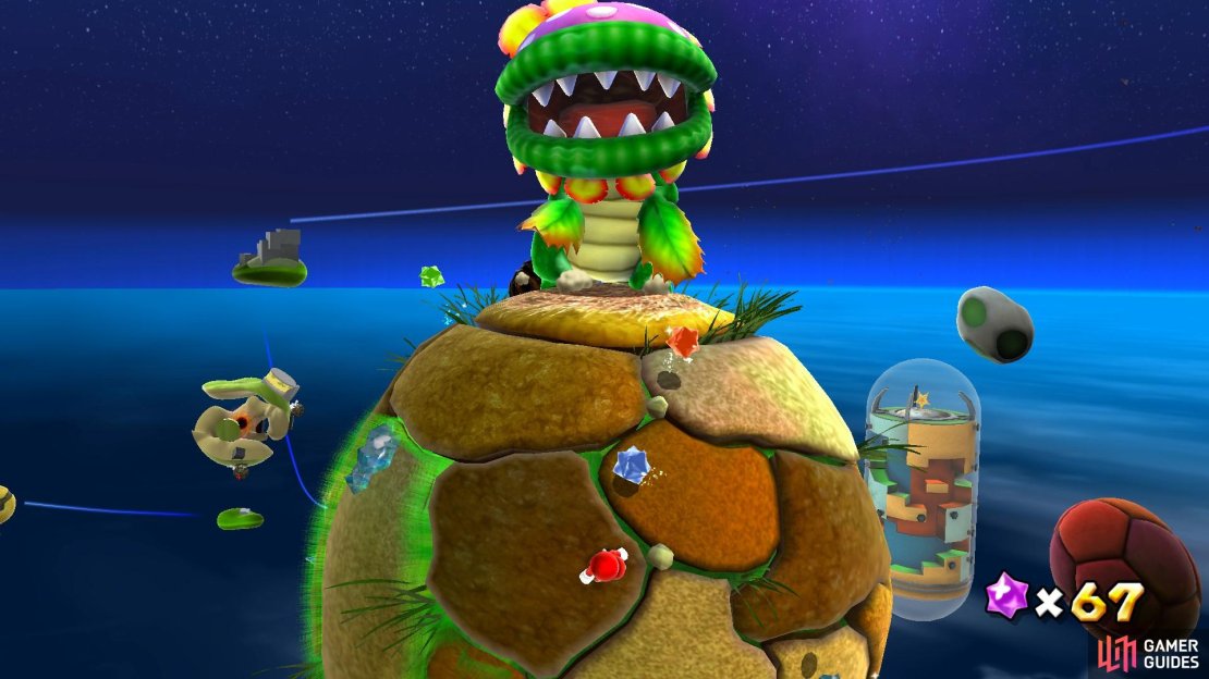 The Dino Piranha is the first boss you&rsquo;ll encounter in the game!