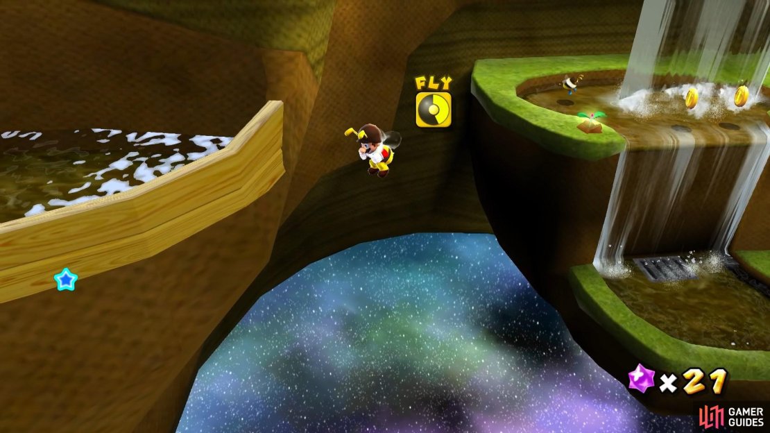 You&rsquo;ll need to fly across to the otherside of the planet using Bee Mario form.