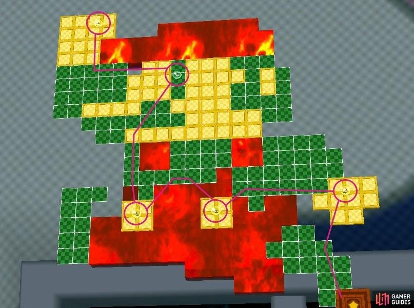 Follow this route and you&rsquo;ll have plenty of tiles to get back to the start once you&rsquo;ve grabbed all the silver stars.