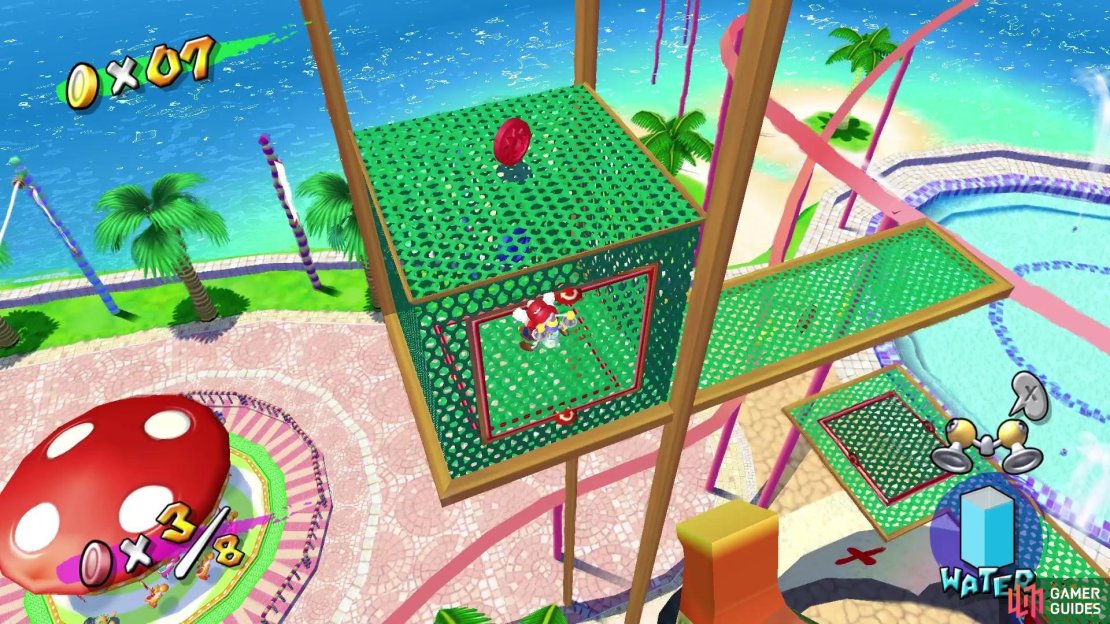 You can climb on the sides and along the underside of mesh platforms.