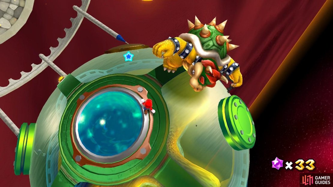 Spin-attack Bowser whilst he&rsquo;s fire damaged.