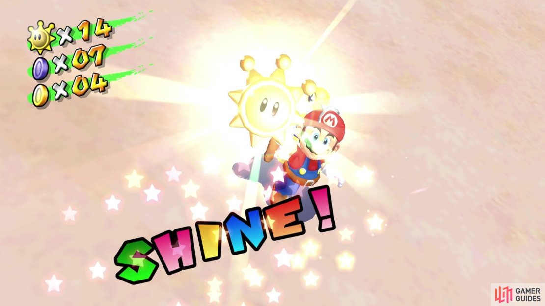 When you&rsquo;ve defeated the Wiggler a Shine Sprite will spawn. 