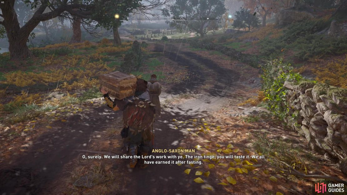 You&rsquo;ll need to carry the crate of apples for the monk.