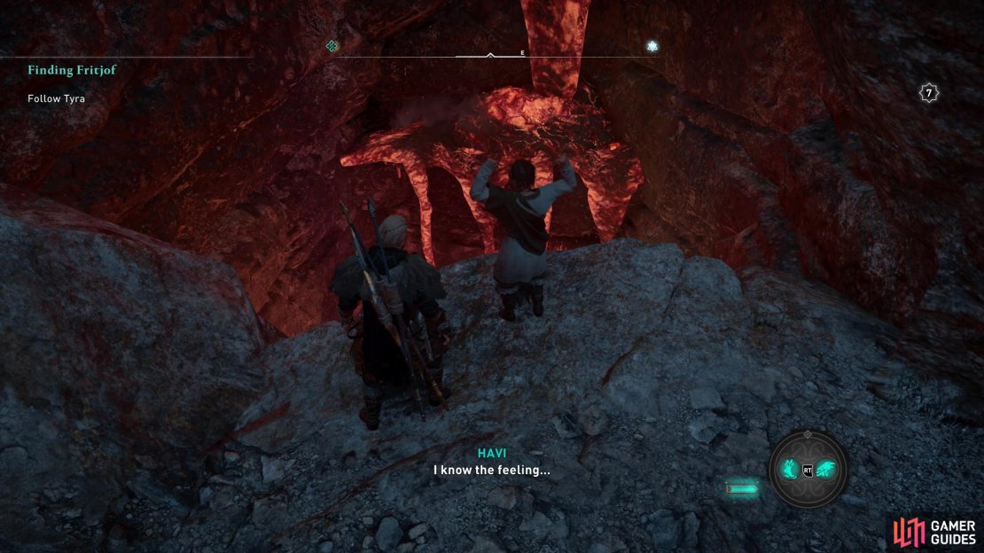 Frodri wants to throw the ring into the lava.