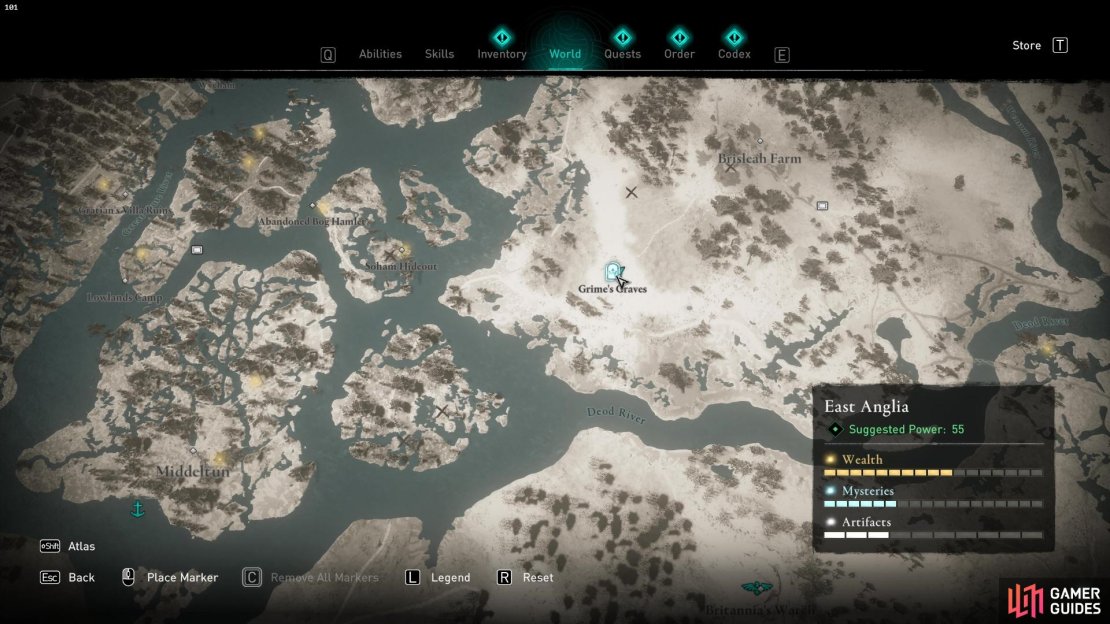 Location: Grime’s Graves Mystery.