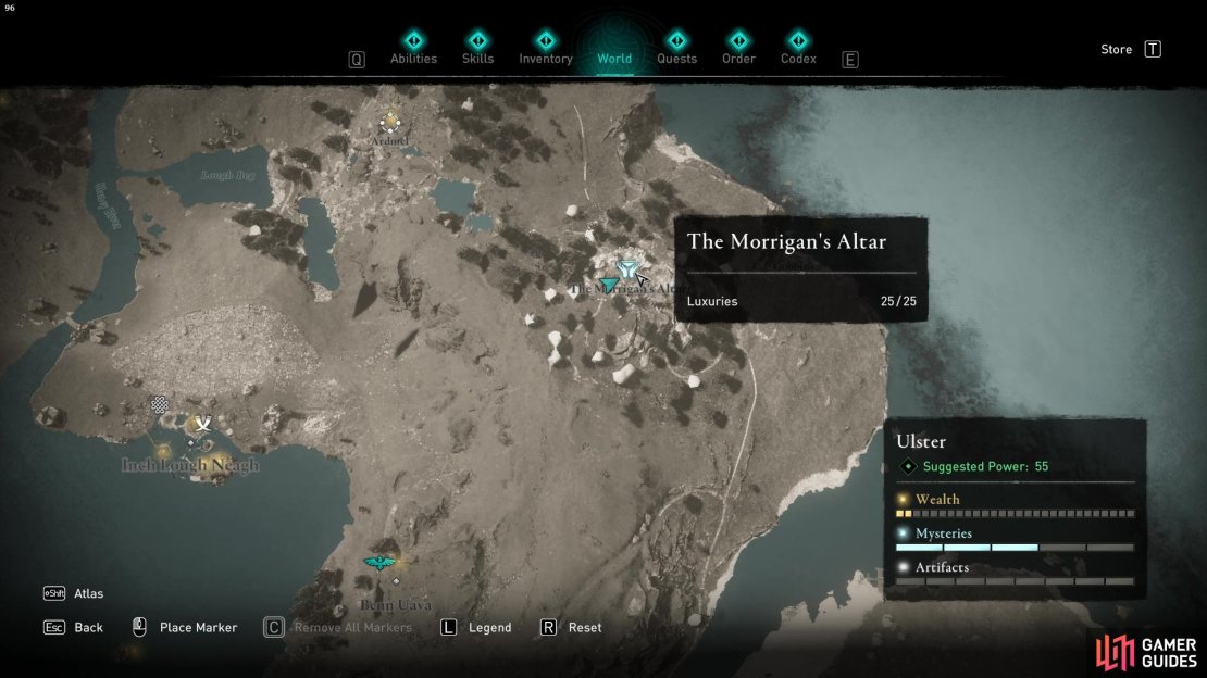 Location: The Morrigan&rsquo;s Altar mystery.