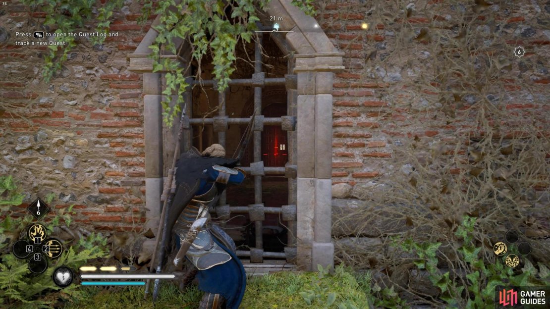 To unlock the door, you&rsquo;ll need to shoot the lock through the window on the other side of the church.