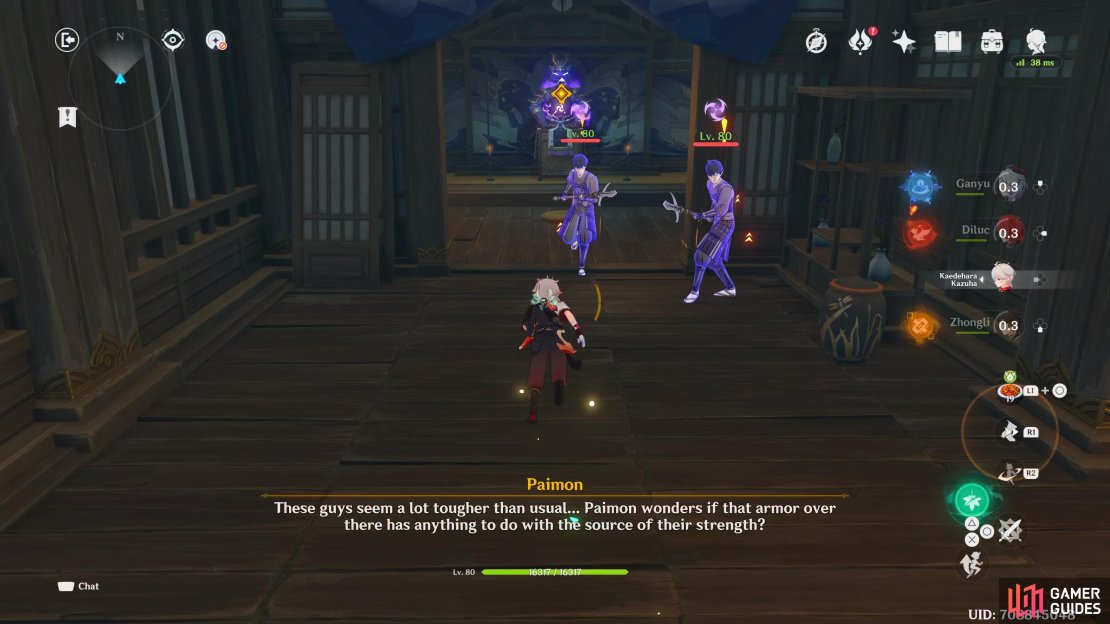 These Shogun Infantries are infused with Electro from the Samurai statue, interact with it to turn it off.