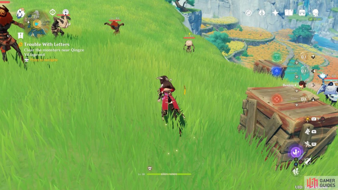 This group of monsters can be found on top of the cliff opposite Qingce