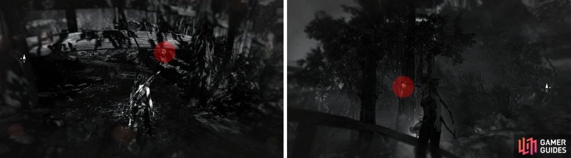 There are two Totems near the bridge: one under it and one in the tree nearby.