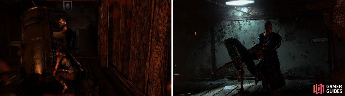 Fight your way through the halls until you reach a courtyard, where Nikolai will make you regret it.