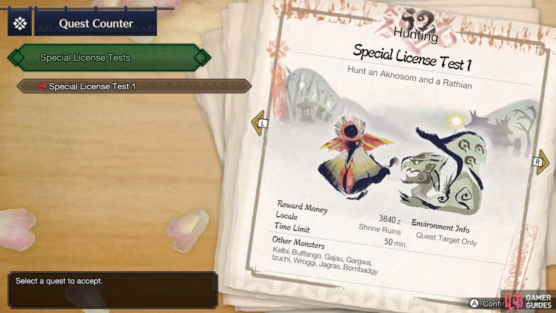 This quest is given if you&rsquo;ve cleared three 4-star Village Quests while at Hunter Rank 1.