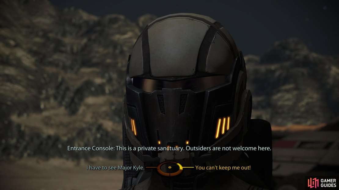 Selecting You can’t keep me out! at any point will turn the situation hostile