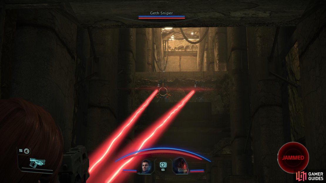 You’ll encounter Geth resistance as you open the door