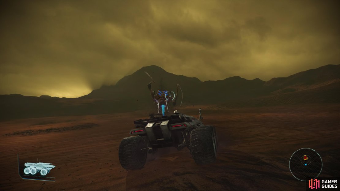 A Thresher Maw will appear as you approach the Distress Signal