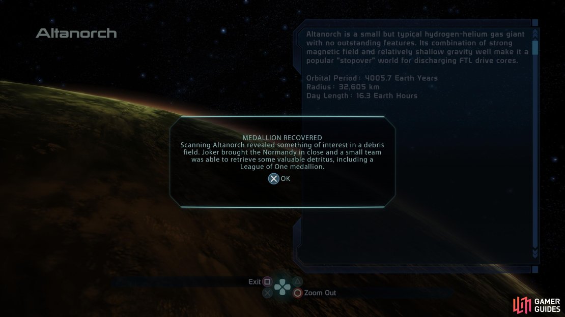 The League of One Medallion on Altanorch.