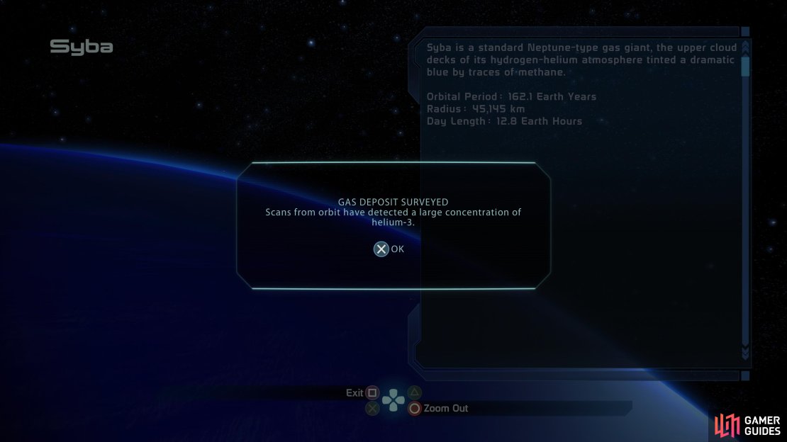 The gas found on the planet Syba.